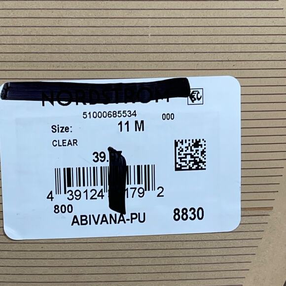 Abound Women's Ivana Slide Sandals Size 11 Clear with Gold Studs Flats - Picture 13 of 14